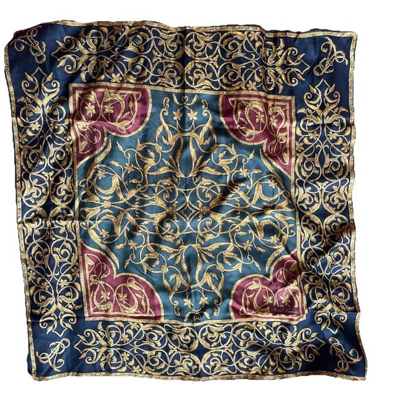Polo Ralph Lauren Accessories - RALPH LAUREN SIGNED SCARF OLD MONEY CLASSY DESIGNER VINTAGE 100% SILK ITALY